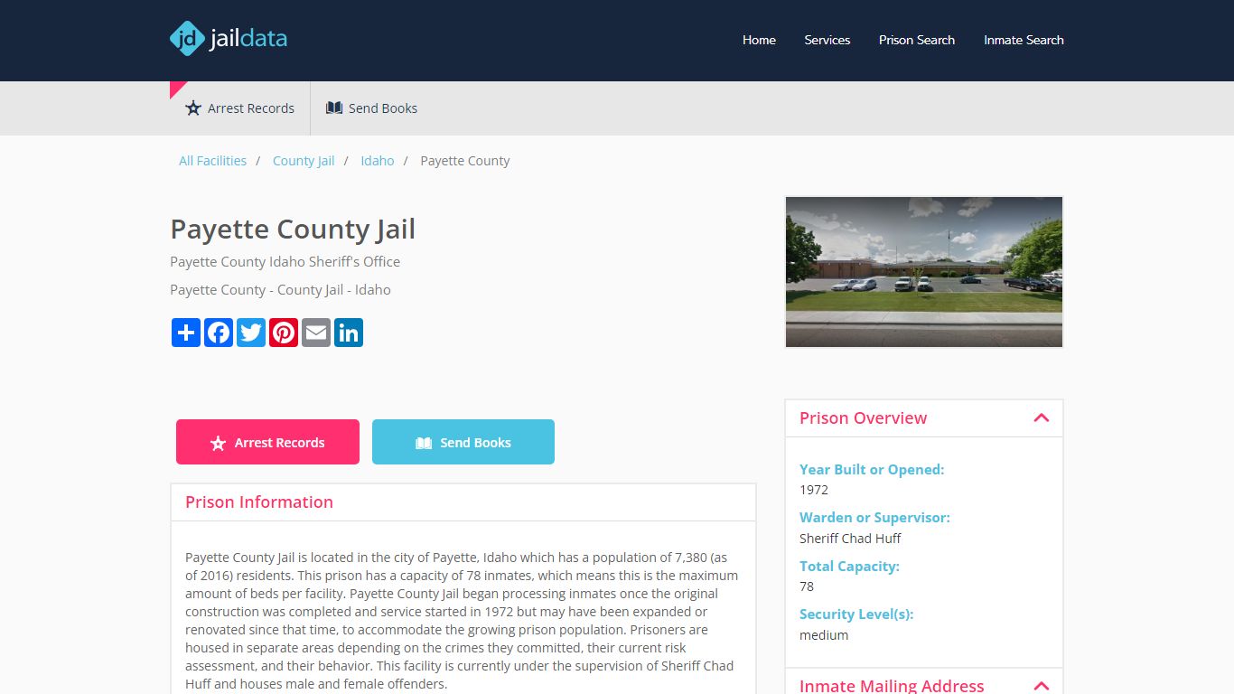 Payette County Jail Inmate Search and Prisoner Info - Payette, ID